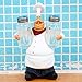 FishMM Resin Decorative Ornaments,Kitchen Decor,Cook Statue,French Chef Figurines with Salt and Pepper Shaker Set
