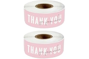 OMGREI 1x3 Inch Thank You for Your Order Stickers, Pink Thank You Stickers Small Business, Packaging for Small Business, Order, Decoration, Gifts, 2Roll with 240 Labels (Pink 01)