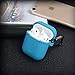 Tutor AirPods Silicone Case Shock Proof Protecitive Cover and Anti-Lost Strap and Headphone Case for Apple AirPods(Light Blue)