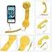 Retro Handset, UEB Retro Anti-radiation Telephone Phone Call Receiver 3.5 MM Socket Handset … (Yellow)