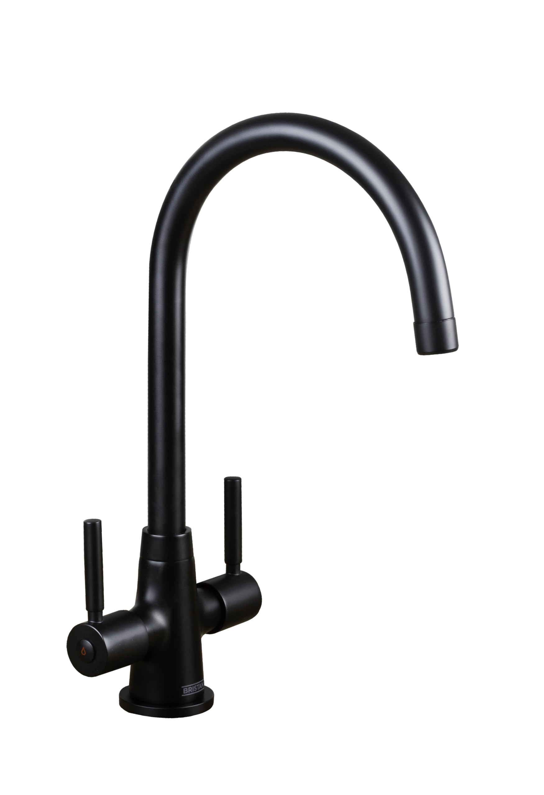 Bristan Monza Kitchen Tap - swivel spout, two lever EasyFit black kitchen sink tap, MZ SNK EF BLK