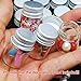 Dowonsol 12pcs 5ml Vials Clear Glass Bottles Glass Bottle with Aluminum Screw Top Strong Cute Empty Sample Jars for Message Bottle, Samples, Scrap-Booking,Wedding Favors, Wedding Decorations
