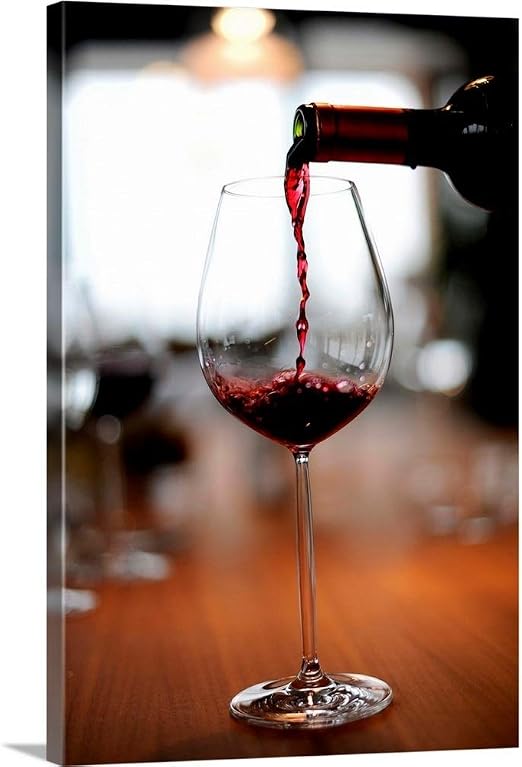 Amazon Com Greatbigcanvas Red Wine Being Poured Into A Glass