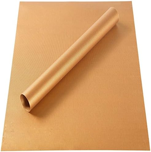 Copper Grill Mat Chef Cooking Mats Reusable Non-stick BBQ Baking Top Easy to Clean Perfect on Gas Charcoal Electric Grills (Golden)