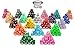 Vivorr Premium Dice Set of 200 Pieces, 20 Colors, 10 of Each Color, 16mm, D6, c/w Velvet Carry Bag/Pouch, Perfect for: Tenzi, Farkle, Yahtzee, Bunco, Board Games, Casino or Teaching Math. Ideal Gift