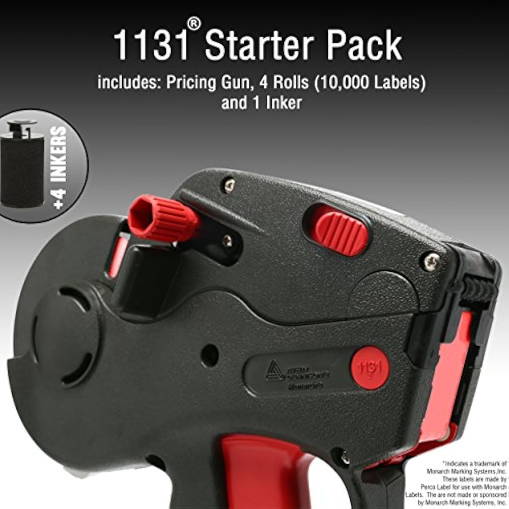 Monarch 1131 Price Labels Starter Kit Includes Pricing Gun, 10, 000 Fluorescent eBay