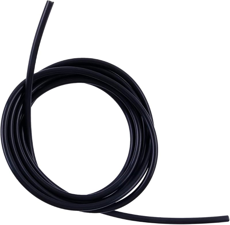 LUXERAD 4mm x 8mm Black Silicone Vacuum Hose 10ft Universal Replacement Tubing
