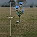 Homeleo Garden Light Up Rose Flower Stake, Outdoor Solar Powered Rose Lights for Garden Patio Backyard Christmas Pathway Driveway Decoration - Blue