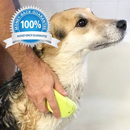 Dog Bath Brush – Best Pet Bathing Tool for Dogs – Pet Shampoo Brush for Grooming – Soft Silicone Bristles Give Pet Gentle Massage - Thumbnail 2