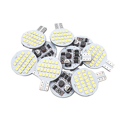 GRV T10 LED Bulb 921 194 24-2835 SMD Super Bright Lighting Lamp AC/DC 12V -24V for Car RV Boat Lights 2nd Generation (Latest Version) Cool White Pack of 10