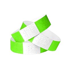WristCo Neon Green Tyvek Wristbands for Events