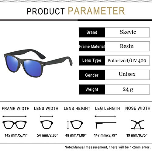 Skevic Polarisierte Sonnenbrille Herren und Damen - Fahrradbrille mit UV400 Schutz, Radbrille Sportbrille für Autofahren… – Bild 6