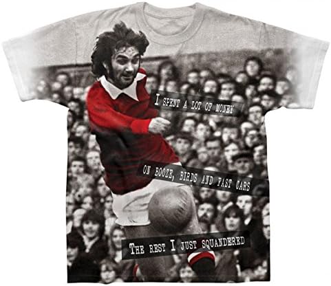 Spike Leisurewear Manchester United Football Legend George Best Soccer Gift Mens T-Shirt XL