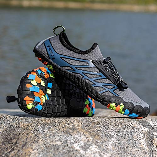 KARAZZO Mens Water Shoes Slip-on Toe Shoes Barefoot with Superior Cushioning