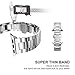 Band Compatible with Watch 42mm 44mm, Solid Stainless Steel Metal Wristband Strap with Butterfly Folding Clasp Replacement for 2019 Watch Series 5 Series 4(44mm) Series 3/2/1 42mm