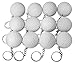 Novel Merk 12 Pack Golf Ball White Keychains for Party Favors & School Carnival Prizes