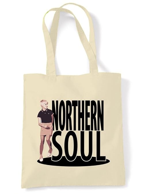 Northern Soul Girl Cotton Shoulder Shopping Bag Amazon.co.uk Shoes & Bags