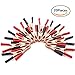 URBEST® Alligator Clamps 30A Copper Plated Metal Battery Clips for Cars, Vehicles, Automobiles, 20Pack Red, Black