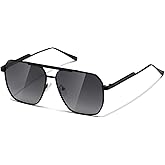 MASDUN Retro Oversized Square Polarized Sunglasses for Women Men Vintage Shades UV400 Classic Metal Sun Glasses