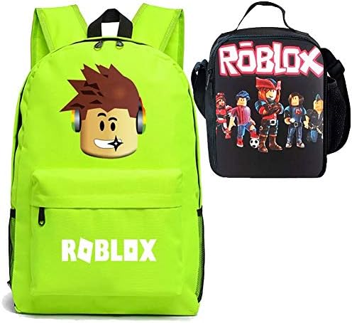 Kid Roblox Backpack + Insulated Lunch Box School Travel Outdoor