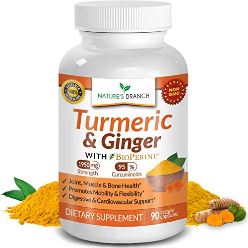 Extra Strength Turmeric Curcumin with Ginger & BioPerine 1950mg Joint