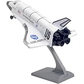 Ailejia Space Shuttle Scale Model Kit Airplane Orbiter Metal Model Plane Diecast Space Shuttle Aircraft Toy Collection Light 8" with Sound and Light for Kids Boy Girl Gift