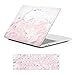 Compatible with MacBook Pro 13 Case 2018 2017 2016 Release A1989/A1706/A1708, iCasso Hard Case Shell Cover and Keyboard Cover -Pink Marble