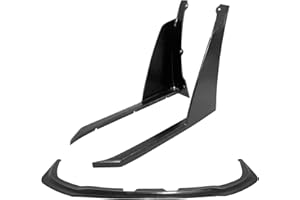 FREEMOTOR802 Compatible With 2011-2014 Subaru WRX STI Front Bumper Lip +Front Lip Splitter Winglets, 2PCS Front Bumper Chin Winglets PU Poly Urethane Unpainted Black IKON V6 Style 2012 2013