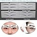 BTArtbox Thrush Terminator120 Pairs 4 Styles Adhesive Eyebrow Stencil Template Paper Card with 1 Pc Dark Brown Double-head Eyebrow Pen and 2 Eyebrow Link Sticks