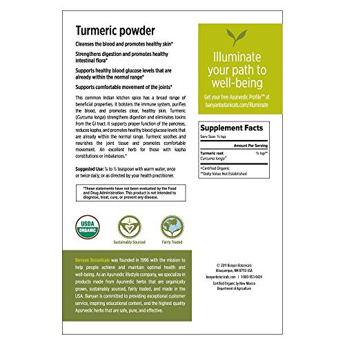 Banyan Botanicals Turmeric Powder - USDA Organic, 1 lb - Curcuma longa - Traditional Cooking Spice That Promotes… - Image 3