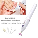 Luismia Electric Mini Personal Manicure and Pedicure Kit Includes Callus Remover, Nail Buffer & Polisher, and More (5-in-1, White)