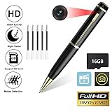 Hidden Camera Pen, HD 1080P Mini Portable Pocket Cam, Clip On Body Hidden Camera Security Pen Camera, Video Recording, Support Loop Recording, Suitable for Business and Conference