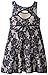 Bonnie Jean Girls Navy Burnout-Floral Lace Design Dress, 4-6X