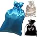 Tarot Bags Summer Nights Colors Satin Bundle of 3: Turquoise Black and Silver (6 X 9 Each)
