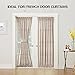 Linen Textured Curtain Hold-Backs Set of 2 Tie-Backs for Sheer Curtains - Taupe, 24-inch (2 feet)