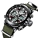 MEGALITH Mens Watches Black Men Digital Analogue Waterproof Sports Big Face Military Army Wrist Watch Gents Alarm LED Stopwatch Multifunction Casual Watches