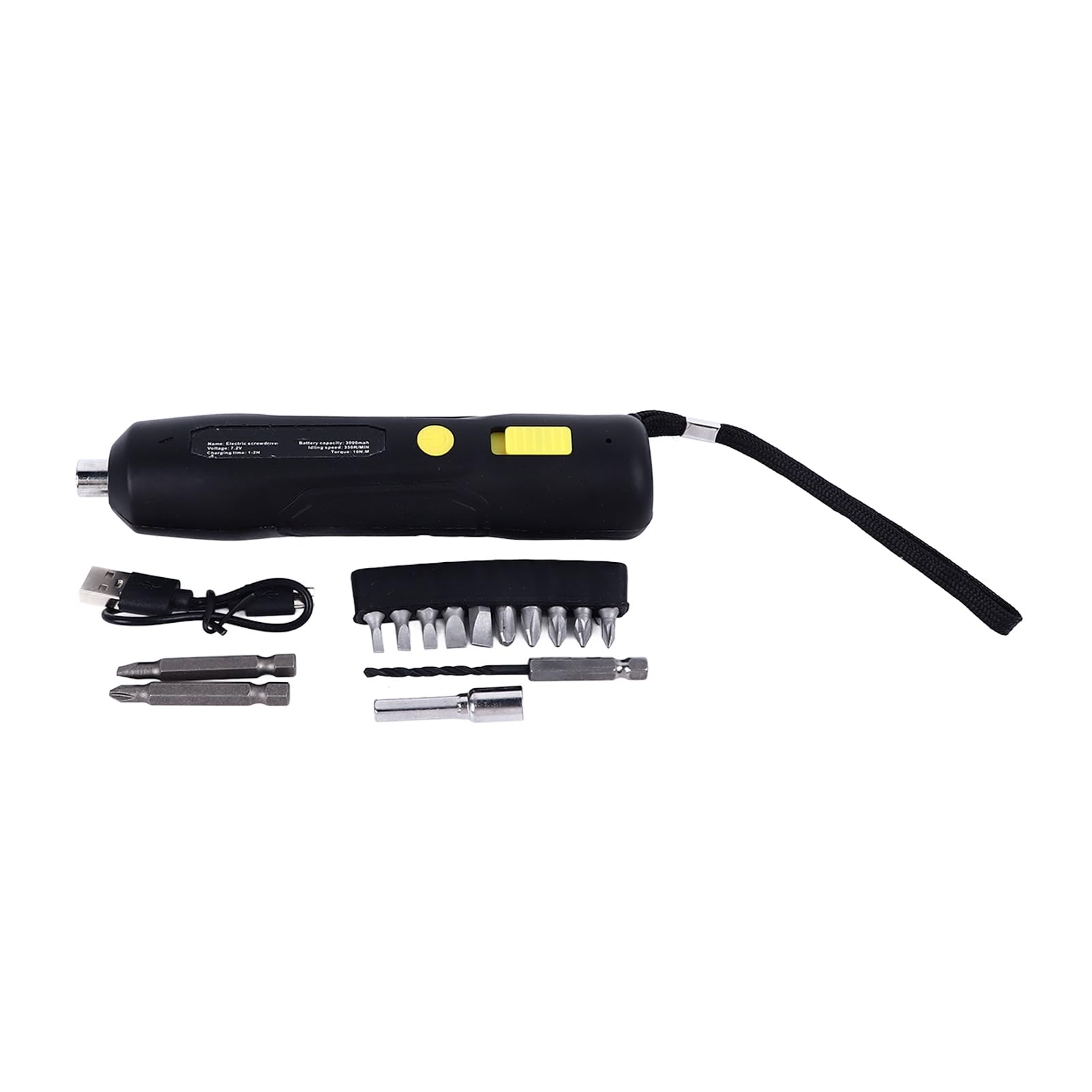 Electric Screwdriver, Various Bits, Adjustable Torque, Rechargeable Cordless Screwdriver Tool for Repair (15Pcs)