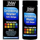 JNW Direct Drinking Water Test Strips 10 in 1, Best Kit for Fast, Easy & Accurate Water Quality Testing at Home, 125 Strips MEGA Pack