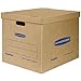 Bankers Box Large Classic Moving Box 5 Pack, Reinforced Handles, Tape-Free Assembly, Box with Lid, 21-in x 17-in x 17-in (8818201)