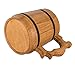 Handmade Beer Mug Oak Wood 0.6L 20oz Stainless Steel Cup Gift Natural Eco-Friendly Retro Beige