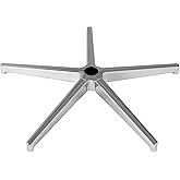 VEVOR Office Chair Base Replacement, 28" Star Base, Universal Fit, 2500 lbs Static Load Capacity, Heavy Duty, Silver