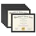 Icona Bay 8.5x11 Diploma Frame (6 Pack, Black), Certificate Frame, Document Frame, Composite Wood Frame for Walls or Tables, Set of 6 Lakeland Collection primary