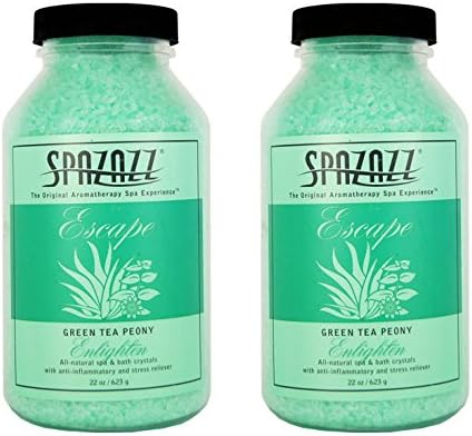 Spazazz Aromatherapy Spa/Bath Crystals 2PK – Classics (Green Tea Peony 22oz (2 Pack))