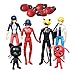 Miraculous Ladybug 6 PCS Action Figure Tikki Noir Cat Plagg Adrien Toys Gifts US