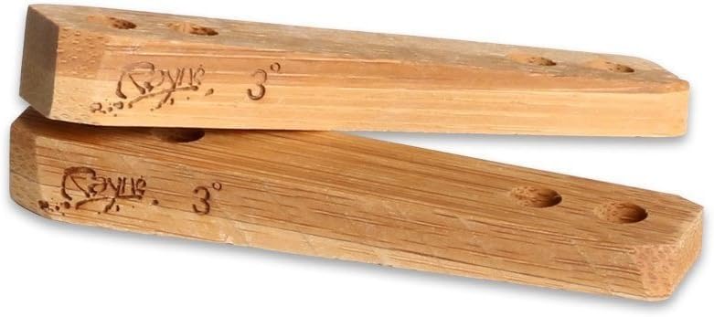 Rayne Longboards Bamboo Rail Riser 2,3,5,7 Degree Set of 2 Risers, Made from Recycled Bamboo