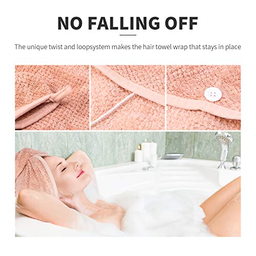 Stellaire-Chern-3-Pack-Hair-Towel-Wrap-Microfiber-Quick-Hair-Drying-Towel-for-Women-Super-Absorbent-Drying-Hair-Caps-with-Buttons-Dry-Hair-Hat-Gray-Pink-White