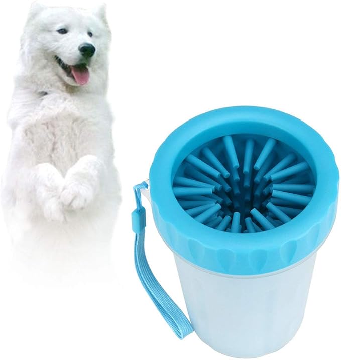Amazon 犬 足洗いカップ ペット足用クリーナー 愛犬のお散歩帰りのかんたん足洗い M L 青 一期一会 くし 通販