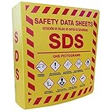 SDS Bilingual English/Spanish 3" Ring Binder, Heavy Duty Holds 700+ Sheets (with 2019 GHS Pictograms)