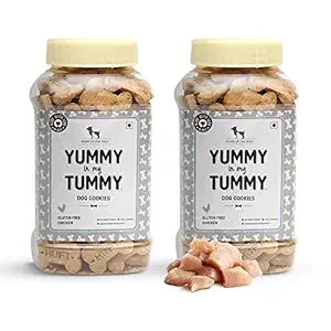 Heads Up For Tails Yummy in My Tummy Real Chicken Dog Biscuits - Gluten Free - 800g Each - Pack of 2