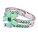 CiNily Silver Green Fire Opal Emerald Women Jewelry Gemstone Ring Size 5-12 (6)